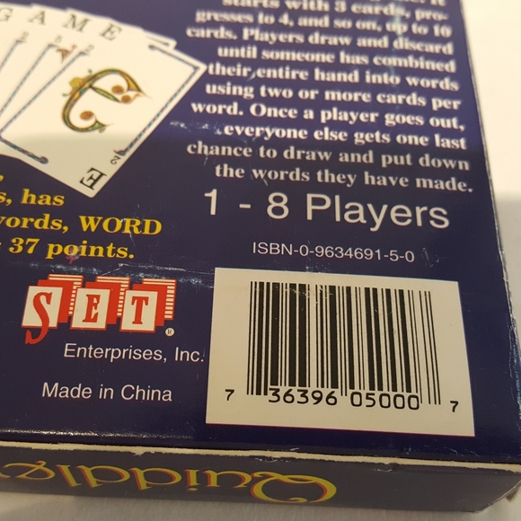 Quiddler Fun Of Words Educational Card Game 1-8 Pl - Picture 5 of 6